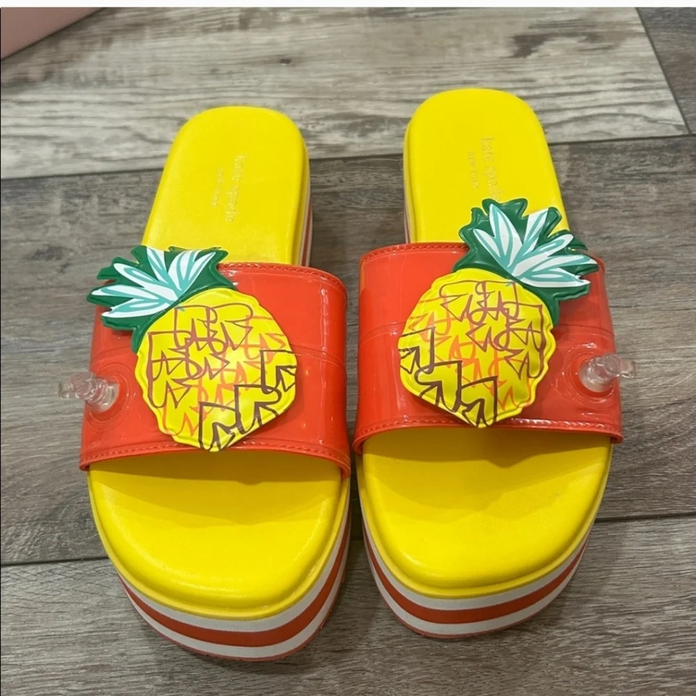 Kate Spade Limoncello Womens Platform Slides Sandals SZ 8 NIB